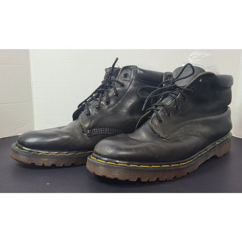 90's Vintage ENGLAND Dr. Martens 13 US | 12 UK Black Leather Ben 939 6 Eye Laces